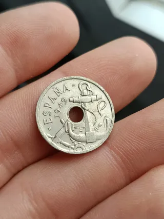 50 céntimos 1949 flechas invertidas