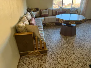 Salón árabe madera y tela