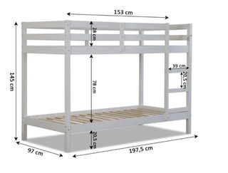 Litera de Madera Maciza / Disponible en 2 Colores