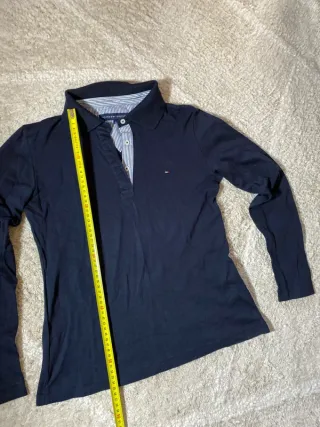 Polo Tommy Hilfiger manga larga azul marino