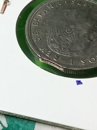 Moneda 5 Pesetas 1975 Error Falta material