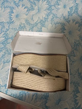 Sandalias Esparto Beige Talla 40