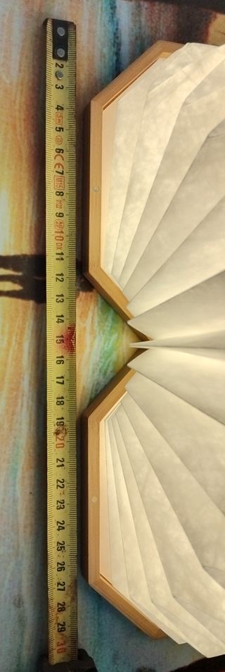 Lampada libro USB bambù buone condizioni