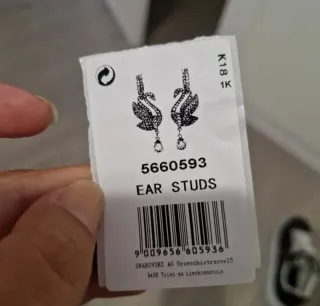 Pendientes Swarovski Swan Azul