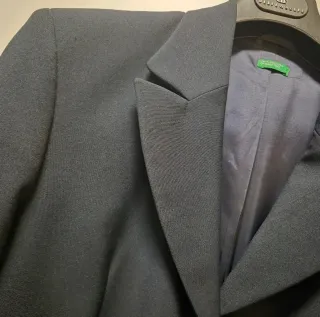 Blazer Vintage Benetton Anni '90 Blu Notte