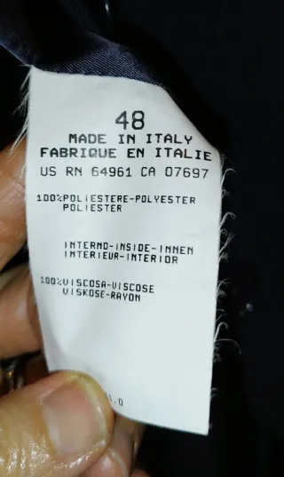 Blazer Vintage Benetton Anni '90 Blu Notte