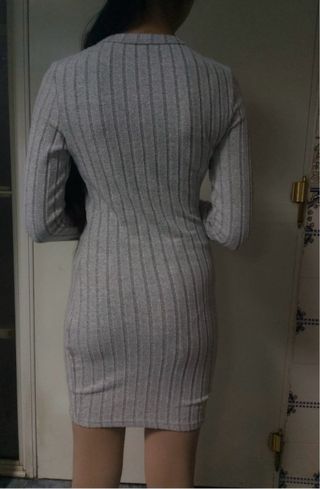 Vestido gris ajustado Shein