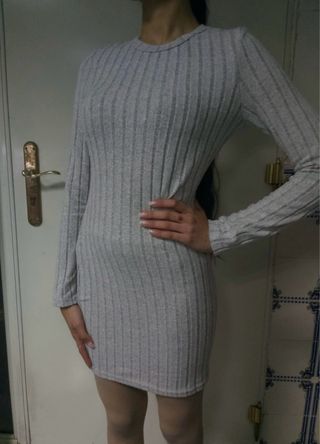 Vestido gris ajustado Shein