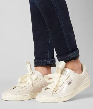 Puma Basket Heart Patent Beige