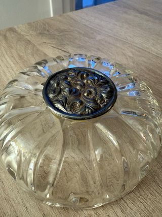 Cenicero cristal detalle vintage.