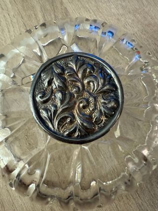 Cenicero cristal detalle vintage.