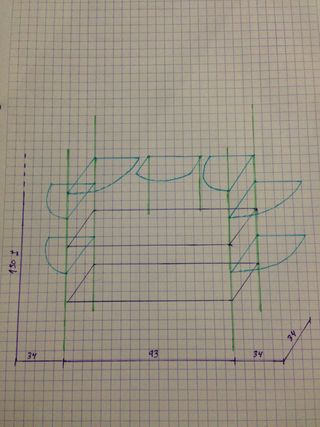 Estantería de cristal y metal