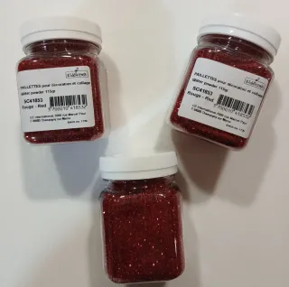 3 Botes Purpurina Roja Kiddicraft 115gr