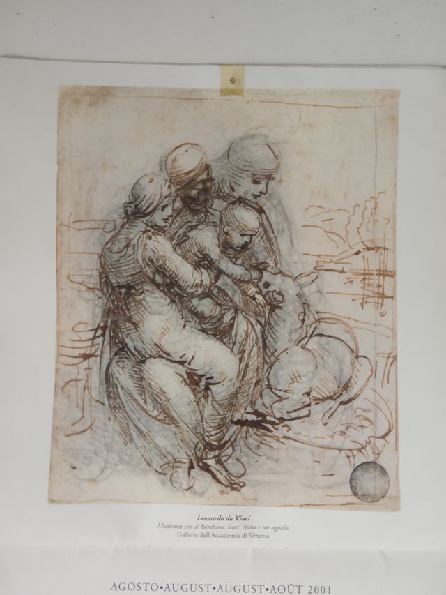 Calendario con láminas de Leonardo da Vinci