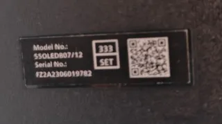 Televisor Philips 55OLED807/12 OLED Negro