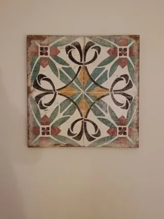 Cuadro imitación azulejo.