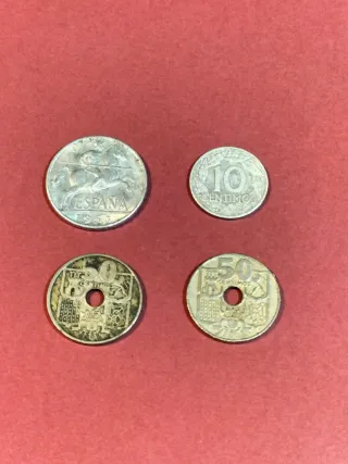 Lote 4 monedas antiguas