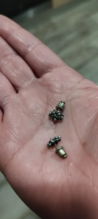 Pendientes botón Charros Plata Vieja