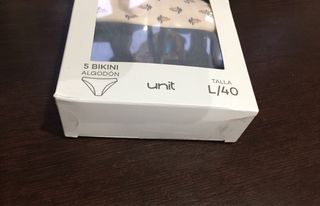 Pack 5 bragas bikini estampadas Unit L/40 Nuevas
