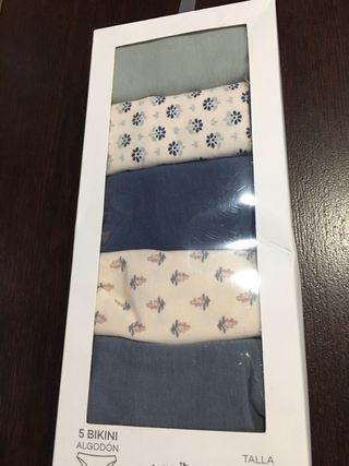 Pack 5 bragas bikini estampadas Unit L/40 Nuevas