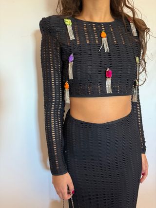 Conjunto Lança Perfume Preto e Multicolor