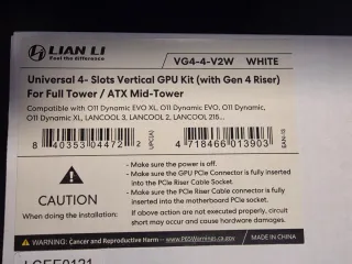 Soporte Vertical Lian Li Gráfica Blanco VG4-4-V2W