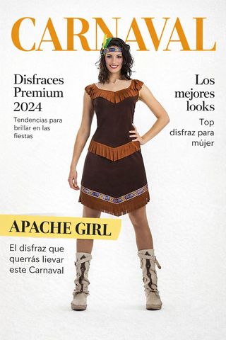 Disfraz India Apache Mujer Talla S Kimokawaii