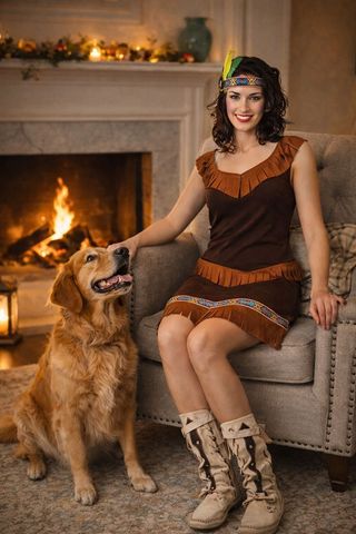 Disfraz India Apache Mujer Talla S Kimokawaii