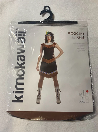 Disfraz India Apache Mujer Talla S Kimokawaii