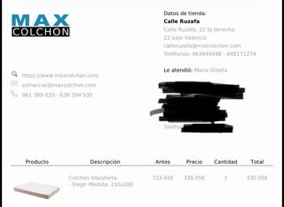 Colchón 150x180cm como nuevo