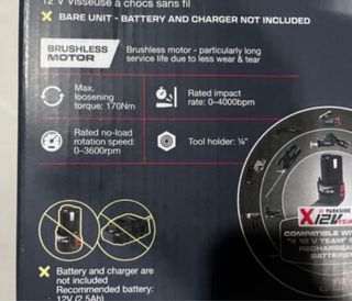 Atornillador de Impacto Parkside 12V PERFORMANCE