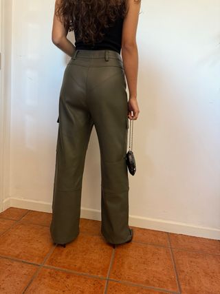 Conjunto Pele Sintética Verde Oliva