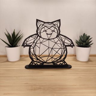 Figura Snorlax Geométrica Negra