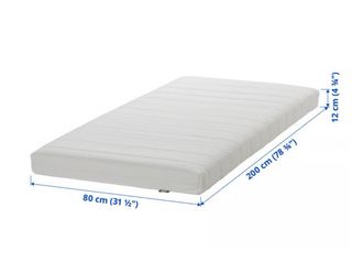 Diván blanco con 3 cajones 80x200 + 2 colchones