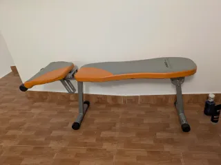 Equipo musculación Salter:Barras+discos+banco+bici