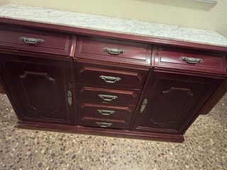 Mueble Taquillón Madera y Mármol