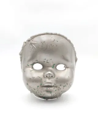 Raro stampo per viso di bambola. Creepy