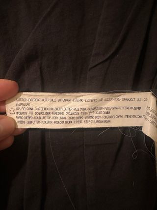 Chaqueta Piel Zara Negra Mujer