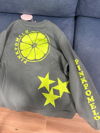 Sudadera Pink Pomelo Verde Talla XS