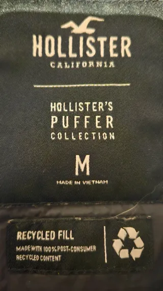 Abrigo acolchado Hollister Negro Talla M