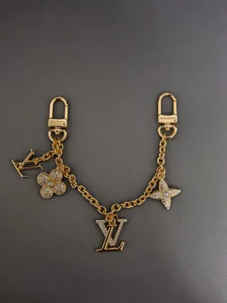 Portachiavi Louis Vuitton Oro con Charms