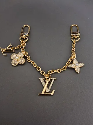 Portachiavi Louis Vuitton Oro con Charms