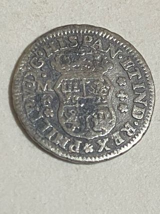 1/2 Real Colunario Felipe V 1738 Plata