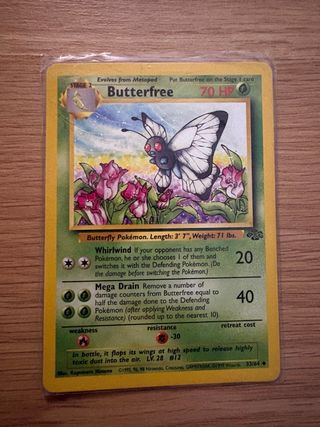 Carta Pokémon Butterfree 1999 Inglés