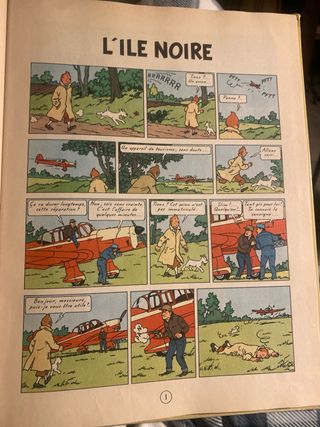 Tintin l’ile noire en frances edicion 1947