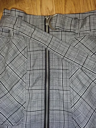 Falda cuadros S cremallera delantera