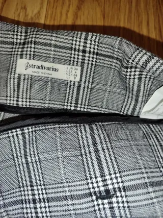 Falda cuadros S cremallera delantera