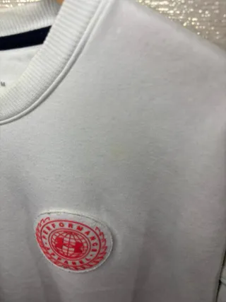 Felpa Under Armour bianca con logo rosso M
