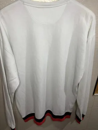 Felpa Under Armour bianca con logo rosso M