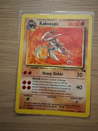 Carta Pokémon Kabutops 1999 Base Set 2